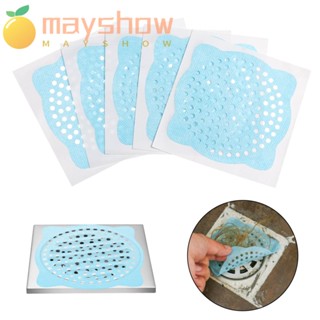 MAYSHOW 10 pcs Kitchen Mesh Stickers Bathroom Floor Drain Cover Bath Hair Catcher Disposable Sink Shower Bathtub Easy To Install Filter/Multicolor