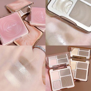 Sweet MINT 4 Colors Shimmer Highlighter Powder Contour Bronzer Makeup Palette Kit