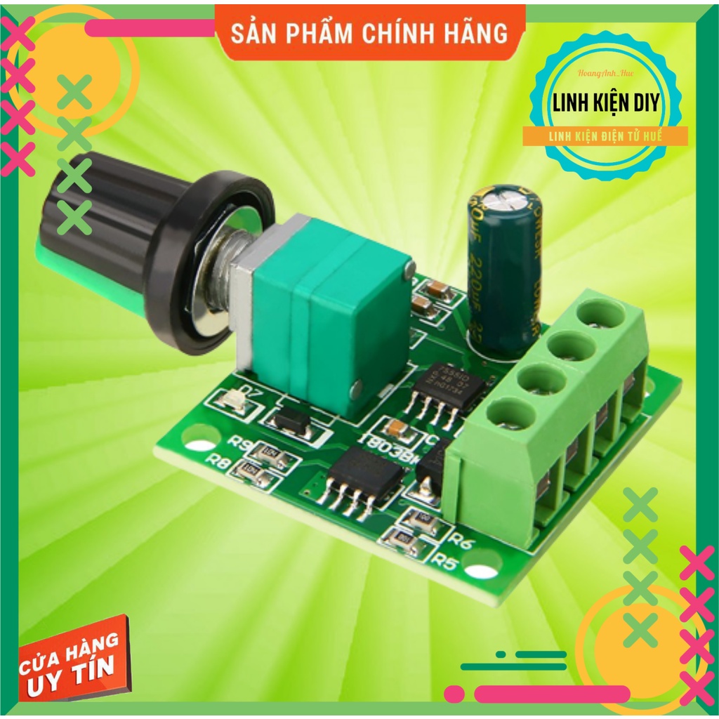 PWM DC มอเตอร์ควบคุมความเร็ว 1.8V 3V 5V 6V 12V 2A PWM ตัวควบคุมความเร็ว PWM โมดูล PWM ตัวควบคุมความเ