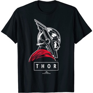 ผ้าฝ้ายคอกลมเสื้อยืด พิมพ์ลาย Marvel Thor Ragnarok God of Tonal Street View สําหรับผู้ชาย และผู้หญิง เสื้อยืด - เสื้อยืด