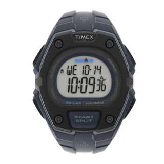 Timex TW5M48400 Ironman Classic นาฬิกาข้อมือผู้ชาย สายเรซิน สีน้ำเงิน หน้าปัด 45 มม.