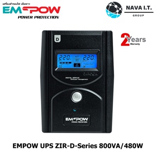 COINSคืน15%⚡FB9JMZV6⚡ (176) EMPOW UPS ZIR-D-SERIES 800VA/480W รับประกัน 2 ปี BY SYNNEX