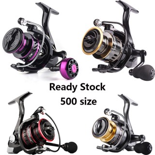 Ready Stock Linnhue fishing reel mini reel 500 size  รอกตกปลา โลหะ ขนาดเล็ก 500 ชิ้น น้ําหนักเบา กุ้งตกปลา