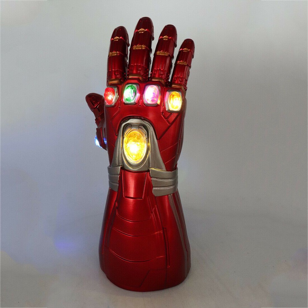 ถุงมือ Iron Man LED Tony Stark Thanos Gauntlet Endgame หินที ่ ถอดออกได ้