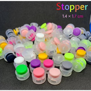 Stopper สต๊อปเปอร์ สองสี ตัวล็อคสาย ตัวปรับสาย สต๊อปเปอร์ขนาด 1.4×1.7 ซม.