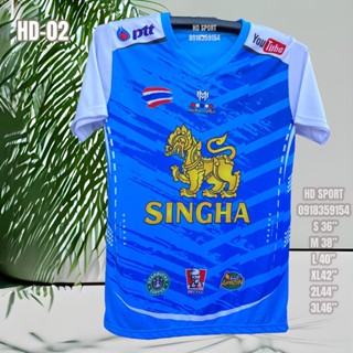เสื้อกีฬาพิมพ์ลายทั้งตัว ผ้าไมโคร เกรดพรีเมี่ยม HD-02