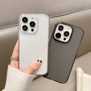 เคสโทรศัพท์มือถืออะคริลิคแข็ง เนื้อแมตต์ สีโปร่งใส สําหรับ iPhone 11 12 13 14 Pro Max X XS Max XR 7 8 14Plus