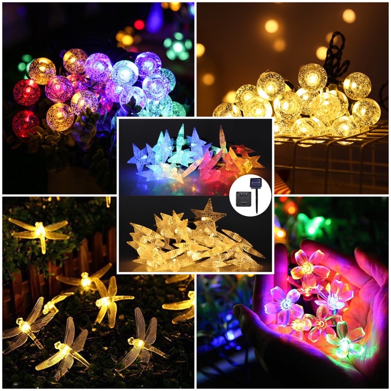 ไฟประดับ ไฟตกแต่ง โซล่าเซลล์ LED กันน้ำ ไฟแต่งสวน ใช้พลังงานแสงอาทิตย์ ไฟ สายไฟ ไฟโซล่าเซลล์ ไฟตกแต่ง