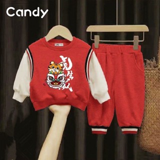 Candy Kids Candy เสื้อกันหนาวเด็ก เสื้อผ้าเด็ก ชุดเด็ก สไตล์เกาหลี นุ่ม และสบาย ทั้งชุด ทันสมัย Korean Style สวยงาม สบาย CK220082 36Z230909