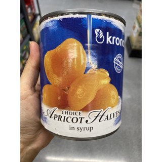 Choice Apricot Halves In Syrup ( Kronos Brand ) 820 G. แอปริคอต ชนิดครึ่ง ผลไม้ในน้ำเชื่อม