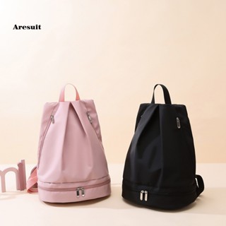 [Aresuit] กระเป๋าเป้สะพายหลัง สีพื้น เหมาะกับการเล่นโยคะ ฟิตเนส เข้ายิม สําหรับผู้หญิง