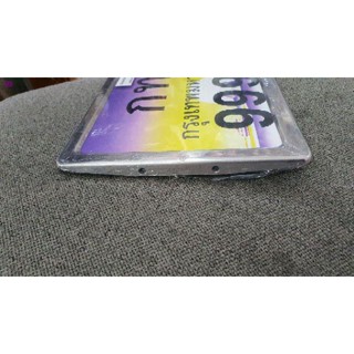 จัดส่งทันทีกรอบหุ้มป้ายทะเบียน สำหรับรถมอเตอร์ไซค์ สแตนเลส ขอบเรียบ Plate cover