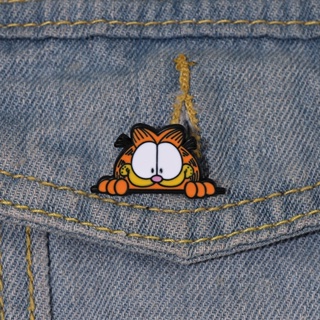 เข็มกลัด รูปการ์ตูนอนิเมะ Garfield Lapel น่ารัก สร้างสรรค์ เครื่องประดับ สําหรับเก็บสะสมเพื่อน