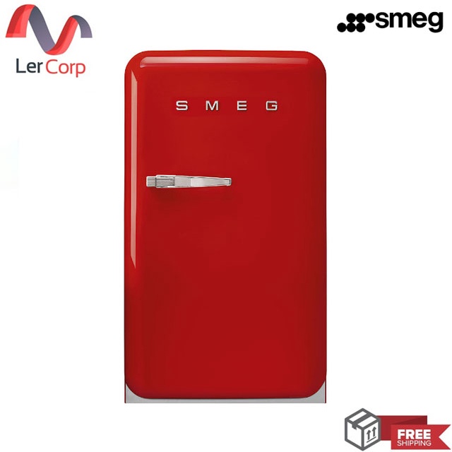 [0% 10 เดือน] (Smeg) ตู้เย็น Smeg 50's retro รุ่น FAB10RRD5 สีแดง