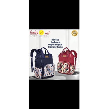 Backpack Diaper Bag baby 2 go diamond series