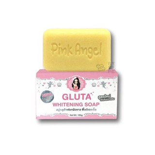 สบู่พิ้งแองเจิ้ล Gluta Whitening Soap by Pink Angle สบู่กลูต้า พิ้งแองเจิ้ล 135 กรัม (1ก้อน)