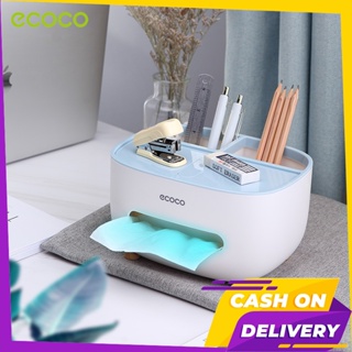 [พร้อมส่ง]Ecoco กล่องใส่ทิชชู่ ประหยัดพื้นที่ เรียบร้อยสวยงาม กล่องทิชชู่ เก็บมือถือ รีโมท 3 สี