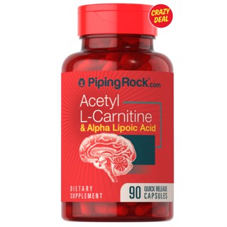 Piping Rock Acetyl L-carnitine 400 mg &amp; Alpha Lipoic Acid 200 mg 90 Capsules