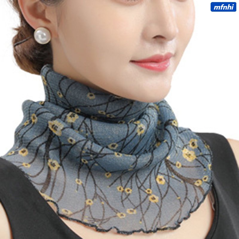 ผ้าคลุมหน้า ผ้าพันคอ ผ้าเรยอน ป้องกันแดด แฟชั่นฤดูร้อน สําหรับผู้หญิง