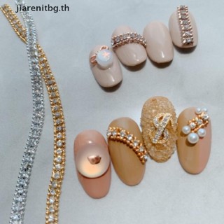 Renbg โซ่พลอยเทียม 3D สําหรับตกแต่งเล็บ DIY TH