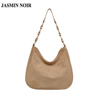 Jasmin NOIR กระเป๋าสะพายไหล่ กระเป๋าถือ หนังนิ่ม ลายดวงจันทร์ เรียบง่าย สําหรับสตรี