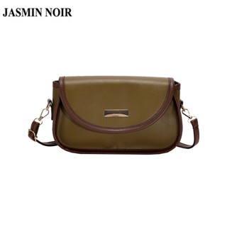 Jasmin NOIR กระเป๋าสะพายไหล่ กระเป๋าถือ หนัง PU ฝาพับ แบบล็อค แฟชั่นสําหรับสตรี