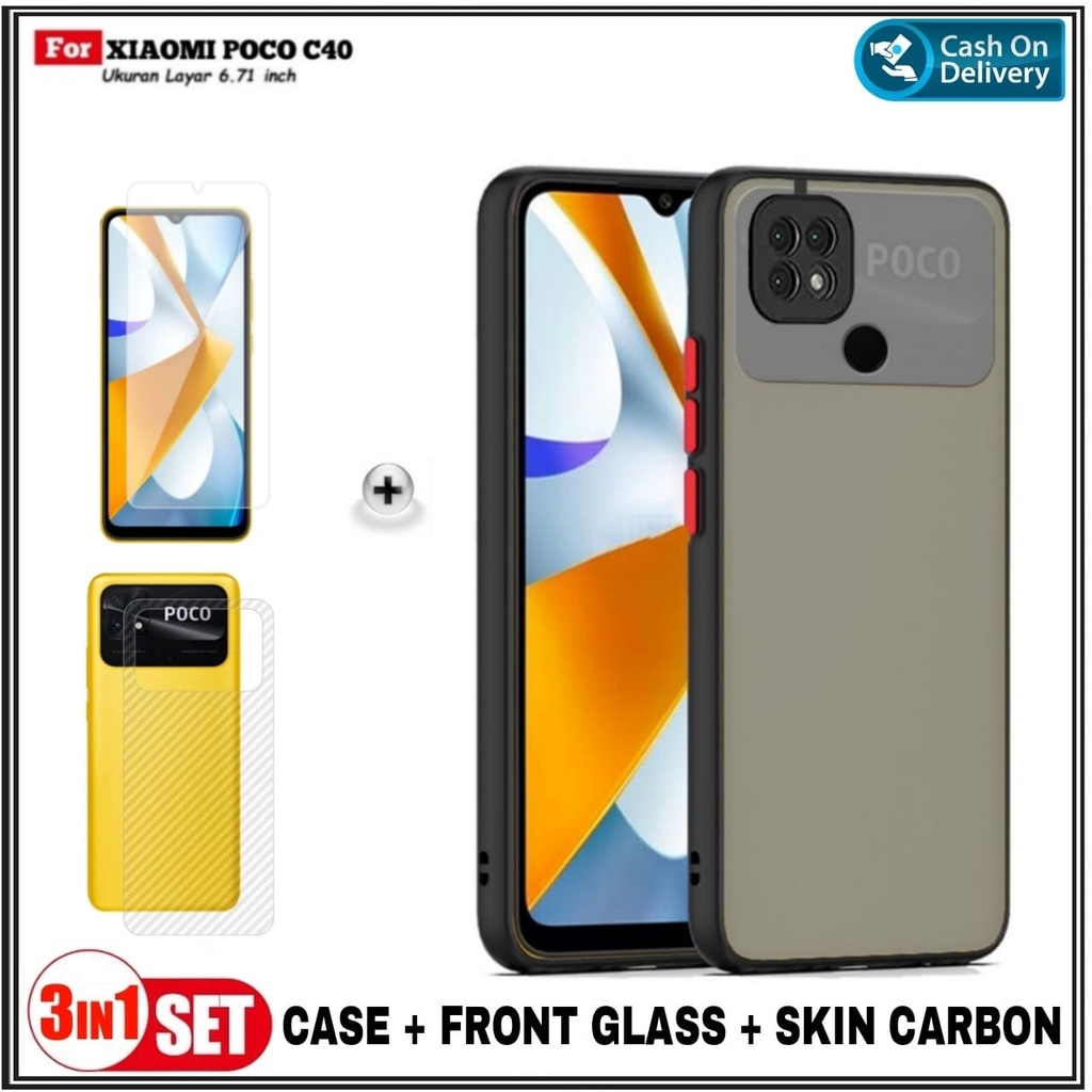 Riyanali_Shop PACKAGE 3IN1 Case Dove Poco M4 Pro 4G / M3 Pro 5G / C40 / F4 GT 5G / F4 5G Transparent
