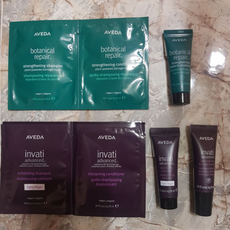 Aveda invati advanced, botanical repair shampoo, conditioner, mask