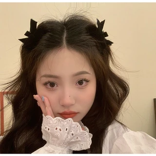 กิ๊บติดผม ผ้าโพกศีรษะ ผ้ากํามะหยี่ ประดับโบว์ ขนาดเล็ก สีดํา สไตล์เจ้าหญิง สําหรับเด็กผู้หญิง จํานวน 1 ชิ้น