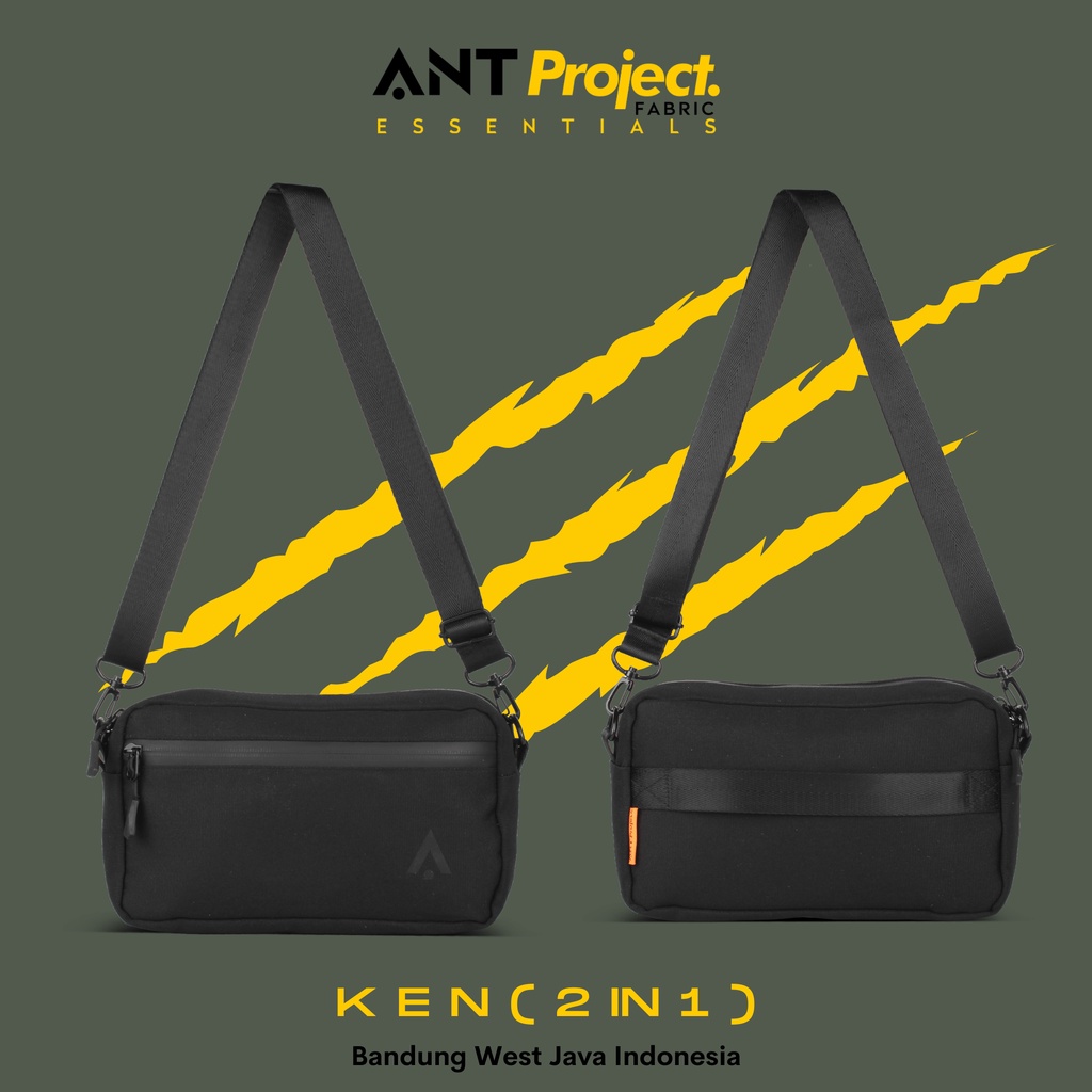 Ant PROJECT - กระเป๋าสะพายข้างผู้ชาย KEN 2 in 1