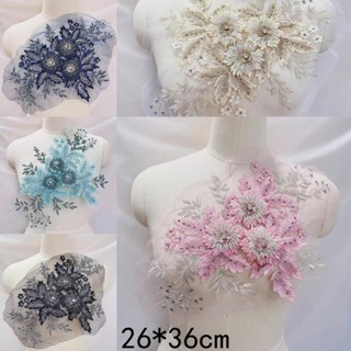 [Beautiful Embroidery] ผ้าคลุมหน้า ลายดอกไม้ 3D แฮนด์เมด สามมิติ หลากสีสัน สําหรับการแสดงบนเวที