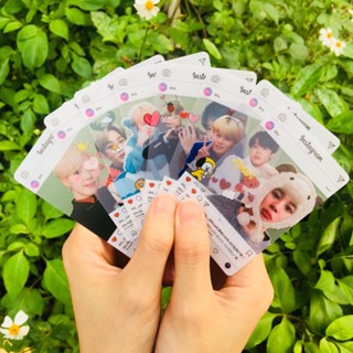 โฟโต้การ์ด PVC ใส ลายศิลปินเกาหลี BTS INS JK V SUGA BT21 8 ชิ้น ต่อชุด