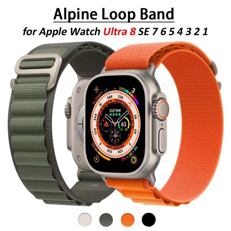 สายนาฬิกาข้อมือไนล่อนถัก พร้อมตะขอ G แบบเปลี่ยน สําหรับ Apple Watch Ultra 49 มม. 45 มม. 44 มม. 42 มม. iWatch Series 8 7