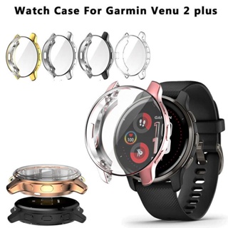 เคสโทรศัพท์มือถือแบบนิ่ม TPU กันรอยหน้าจอ สําหรับ Garmin Venu SQ 2 2S 2 Plus Garmin Vivoactive 4 4S 3 Music Smartwatch