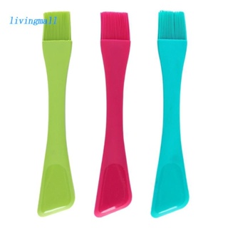 Livi 2 in 1 ครัวซิลิโคน Spatulas พร้อมแปรงน้ํามันแปรงอบขนมสองหัว