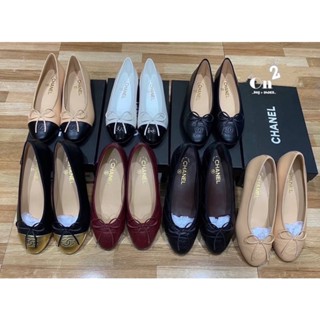 รองเท้าคัชชู Chanel ballerina flats ทรงบัลเล่ต์ งาน1:1 พร้อมกล่องอุปกรณ์ครบ