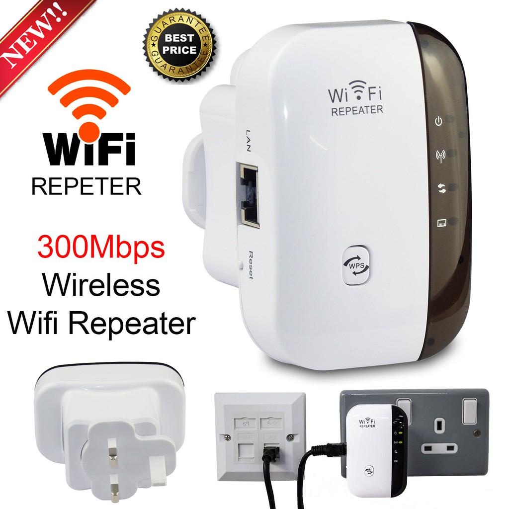 WiFi ตัวดูดเพิ่มความแรงสัญญาณไวเลส Wifi Repeater 300Mbps ตัวกระจายอินเตอร์เน็ต 2.4GHz 300Mbps WiFi Repeater Wireless Ran