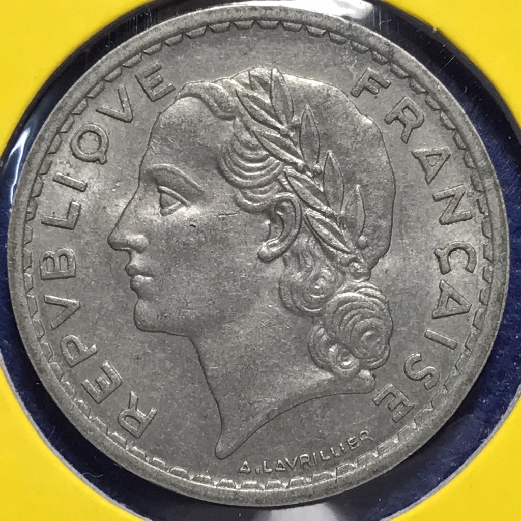 ปี1952 FRANCE ฝรั่งเศส 5 Francs เหรียญสะสม เหรียญต่างประเทศ เหรียญเก่า หายาก ราคาถูก
