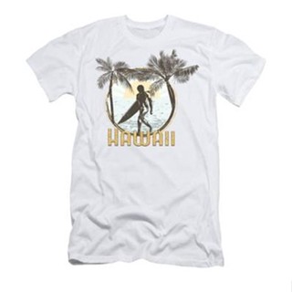 Hawaii Surfer on Beach T-Shirt เสื้อยืดชาย เสื้อคนอ้วน เสื้อยืดเท่ เสื้อยืดเท่