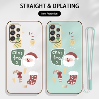 เคสโทรศัพท์มือถือ กันกระแทก ลายการ์ตูนซานตาคลอส คริสต์มาส สําหรับ Samsung A52s A72 A52 A32 A22 A12 4G 5G M22 M12