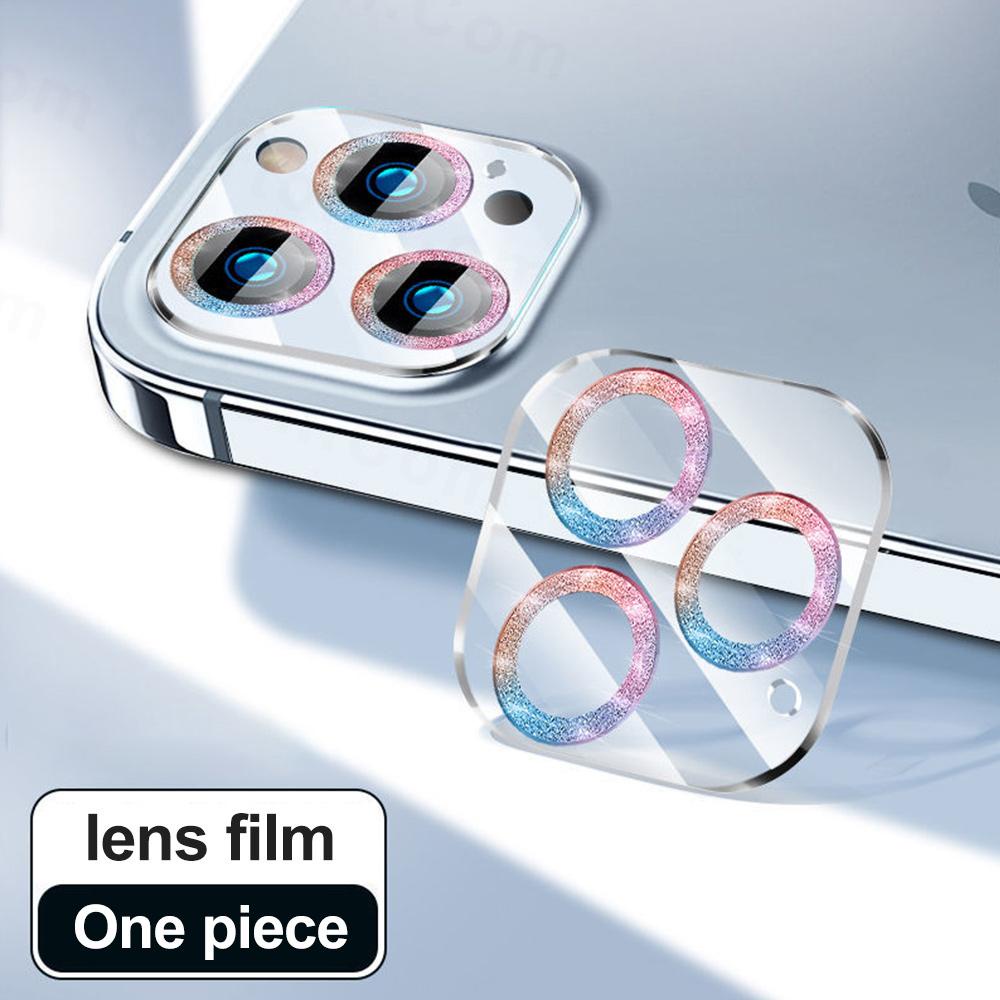แวววาว เคสกระจก 3D 9H ป้องกันเลนส์กล้อง สําหรับ iPhone 12 13 11 14 15 Pro Max iphone11 11Pro 12 Promax Mini 12Pro 13Pro