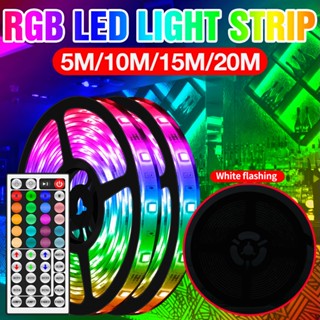 5050 RGB 5M 10M นีออนไฟกันน้ำคริสต์มาส Garland ห้องนอนในอาคารบ้านงานแต่งงานตกแต่งปีใหม่