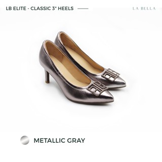 LA BELLA รุ่น LB ELITE CLASSIC 3 HEELS  - METALLIC GRAY