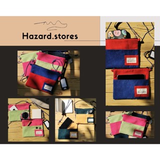 hazard.stores 03 กระเป๋าผ้าลูกฟูก กระเป๋าสะพายข้างผ้าลูกฟูก สีทูโทน สายปรับได้ #Corduroy tote bag