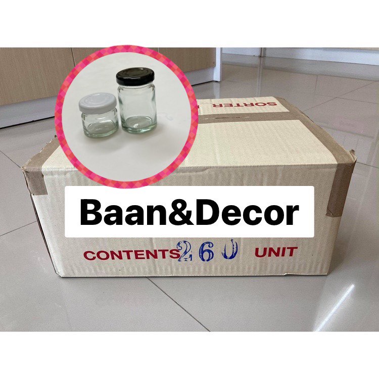 ยกลัง  ขวดแก้วพร้อมฝาเกลียวล้อค 30 ml  และ 60 ml ขวดใส่แยม น้ำพริก น้ำผึ้ง