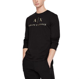 Armani ใหม่ เสื้อยืดลําลองสําหรับผู้ชาย ผ้าฝ้าย แขนยาว ใส่สบาย