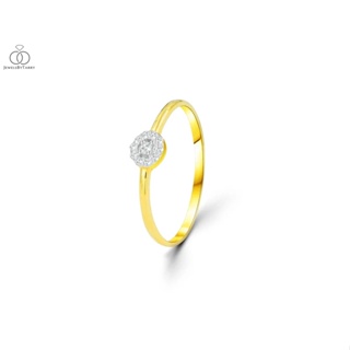 Tarry แหวนทองคำแท้ 9K ฝังเพชรแท้ น้ำ 97 แหวนเพชรชู เพชรกระจุก แหวนแต่งงาน แหวนหมั้น แหวนคู่รัก