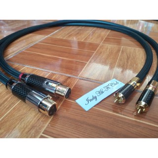 *สายสัญญาณ XLR (ตัวเมีย) to RCA และ RCA to XLR (ตัวผู้) ORTOFON Reference 8NX หัวแจ็ค  Carbon Kevlar ชุบทอง  แบบ 2 เส้น