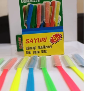 ใบมีดโกน ใบมีดซอยตราซายูริ(ด้ามพลาสติก) ใบมีพร้อมซอยยยยย