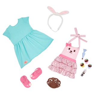 Our Generation DELUXE BAKING OUTFIT W/ BUNNY APRON &amp; CUPCAKES BD30489Z